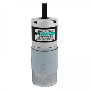 Planetary DC deceleration motor 42XA775 ម៉ូទ័រកម្លាំងបង្វិលជុំធំអាចបង្វិលបាន និងល្បឿនលៃតម្រូវបាន។