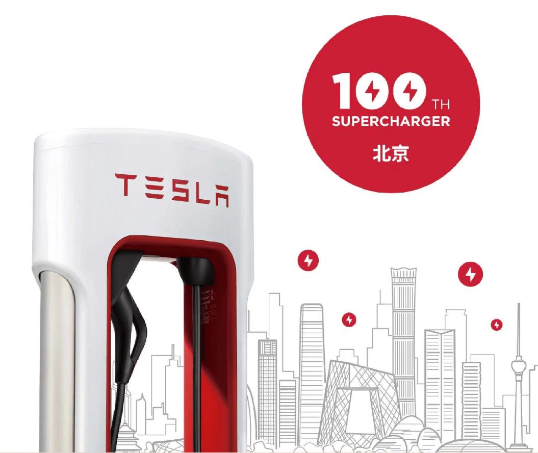 Tesla huet a 6 Joer zu Peking 100 Supercharging Statiounen gebaut