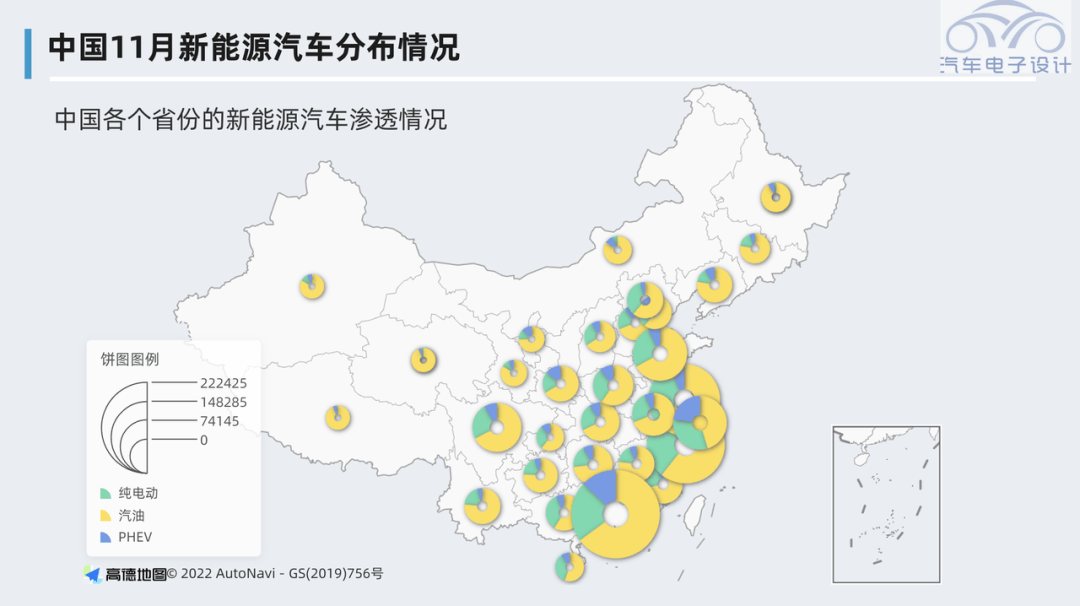 Geographical distribution and battery situation analysis of electric vehicles in November